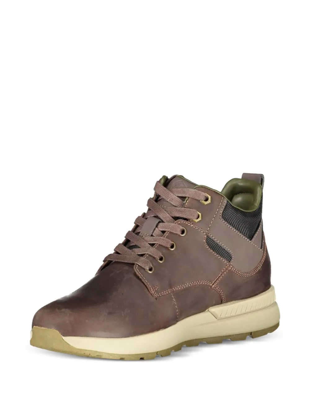 LUMBERJACK Dominic Chukka lace-up panelled ankle boots Bruin