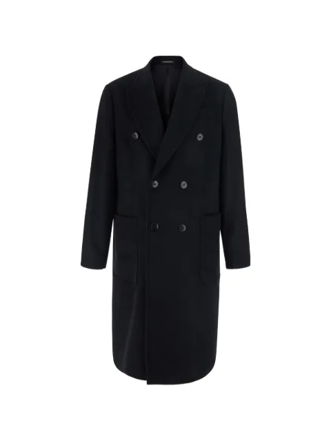 Emporio Armani double-breasted peak-lapels coat