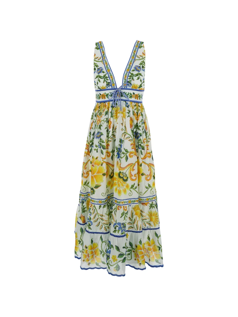 FARM Rio Emily Floral Tapestry maxi dress - Bianco