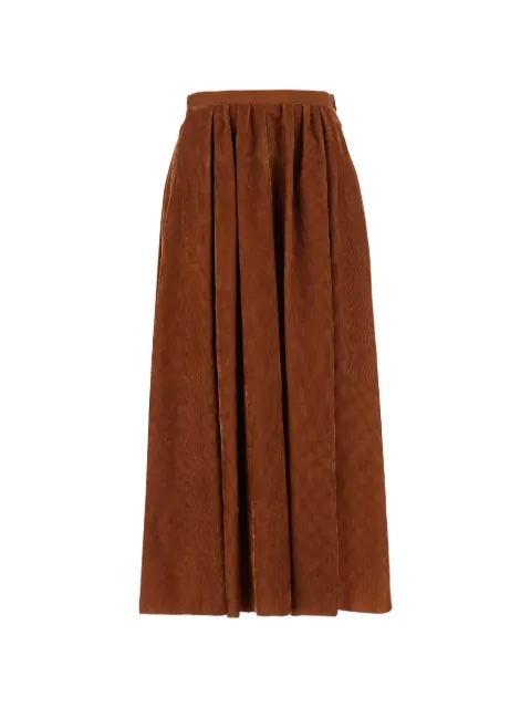 Forte Forte maxi pleated corduroy-effect skirt