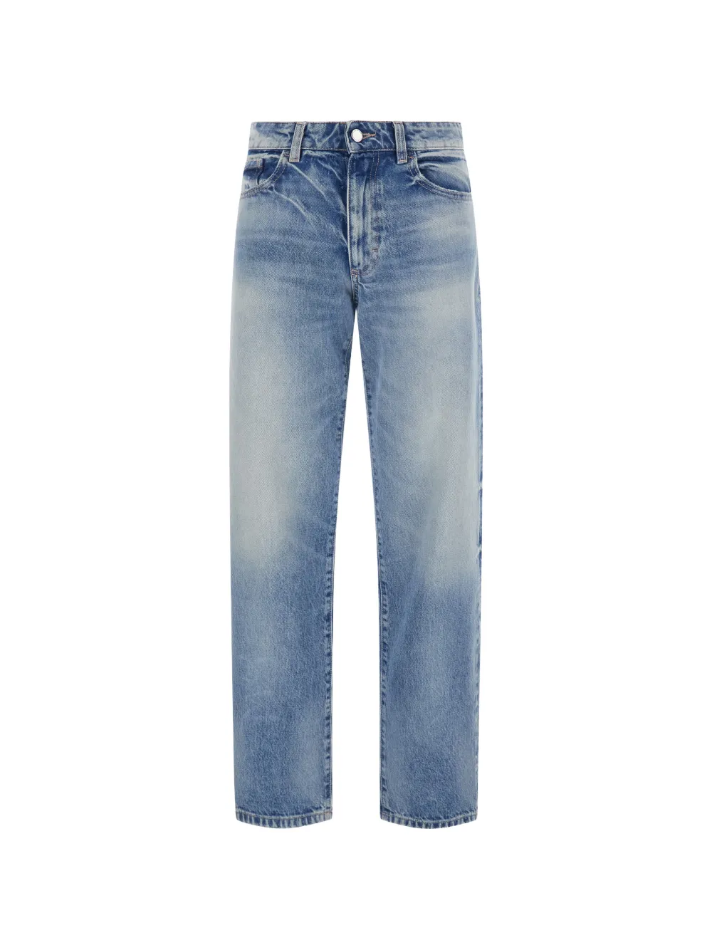 ICON DENIM faded straight-leg jeans - Blu