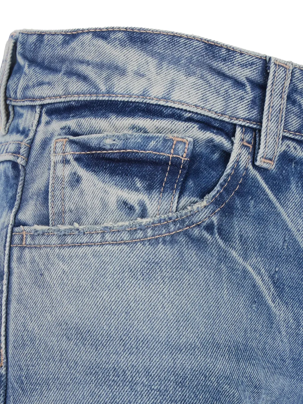 ICON DENIM Straight jeans met vervaagd effect Blauw