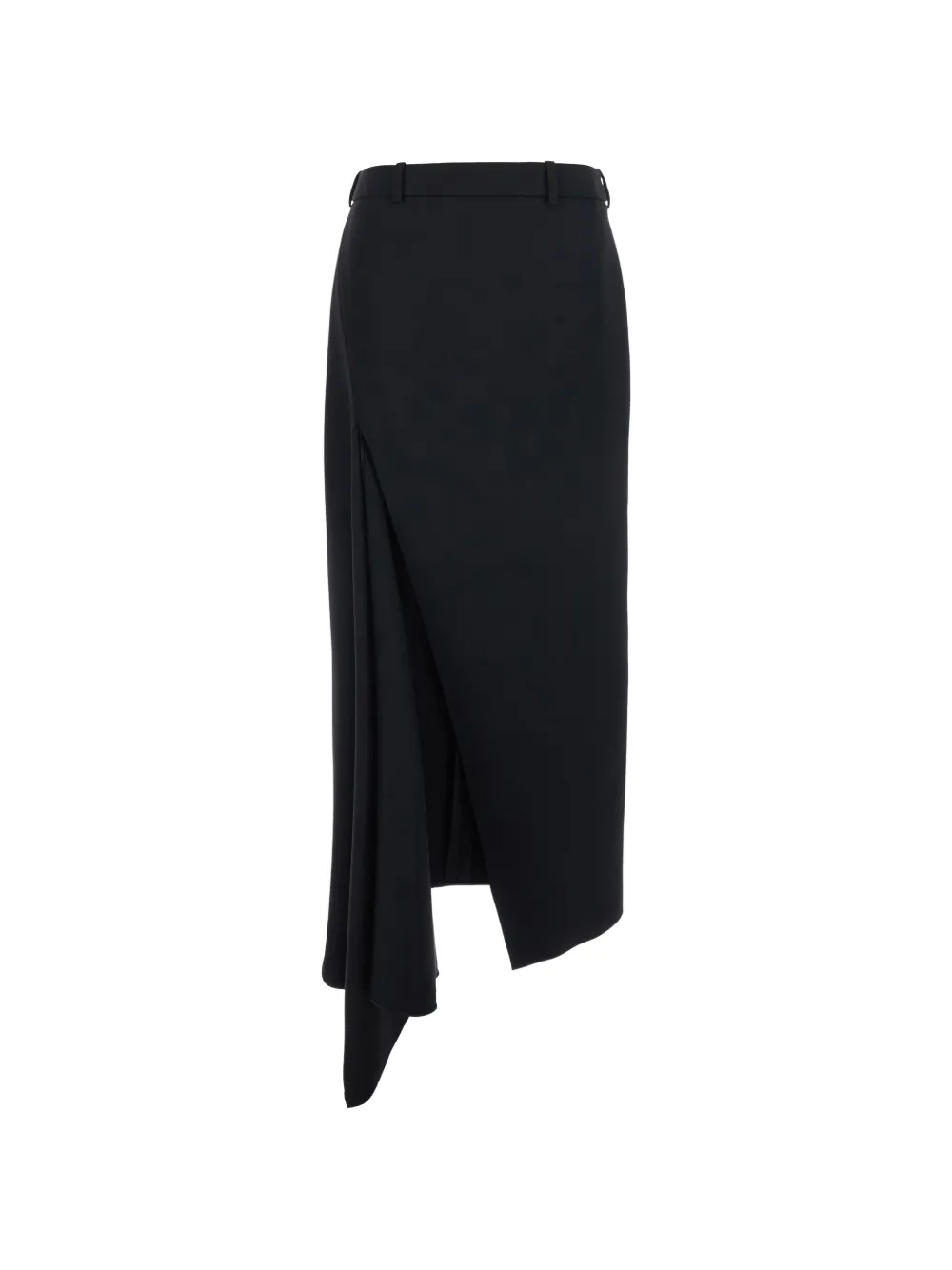 Givenchy slashed asymmetric midi skirt - Nero