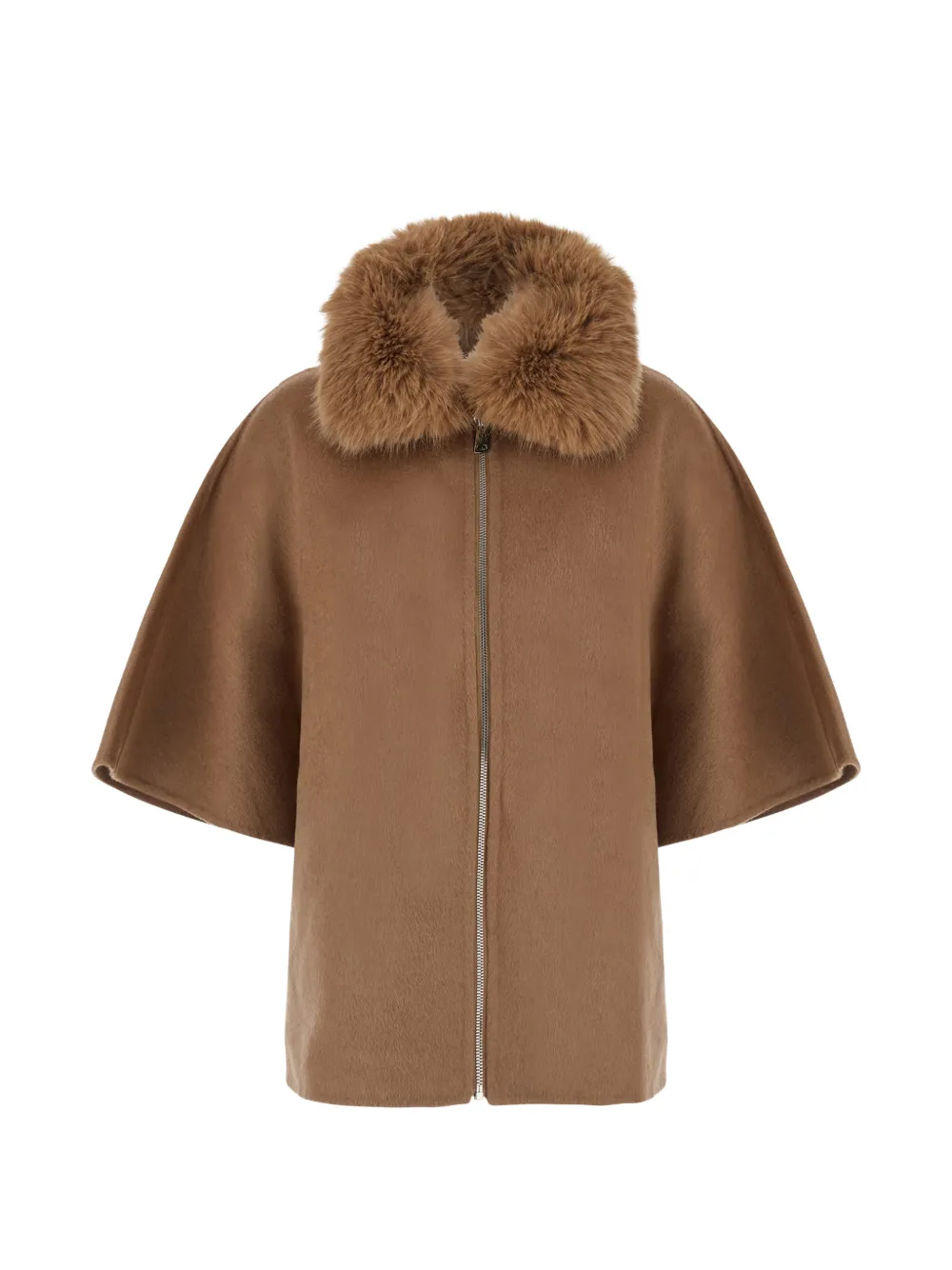 Giovanni Paris Clementine faux-fur collar cape