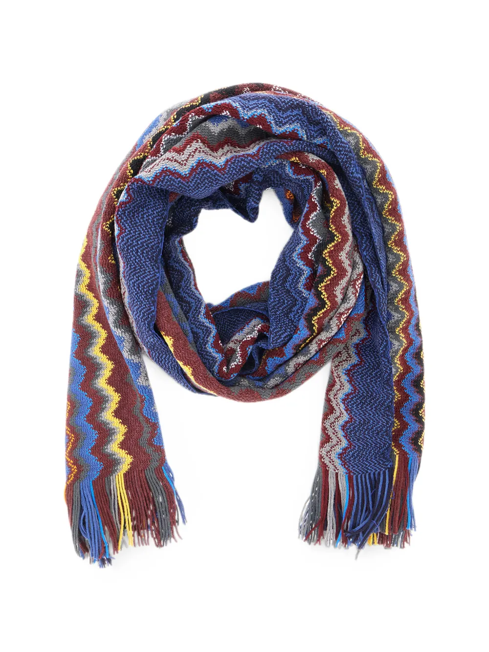 Missoni Sjaal met franje Blauw