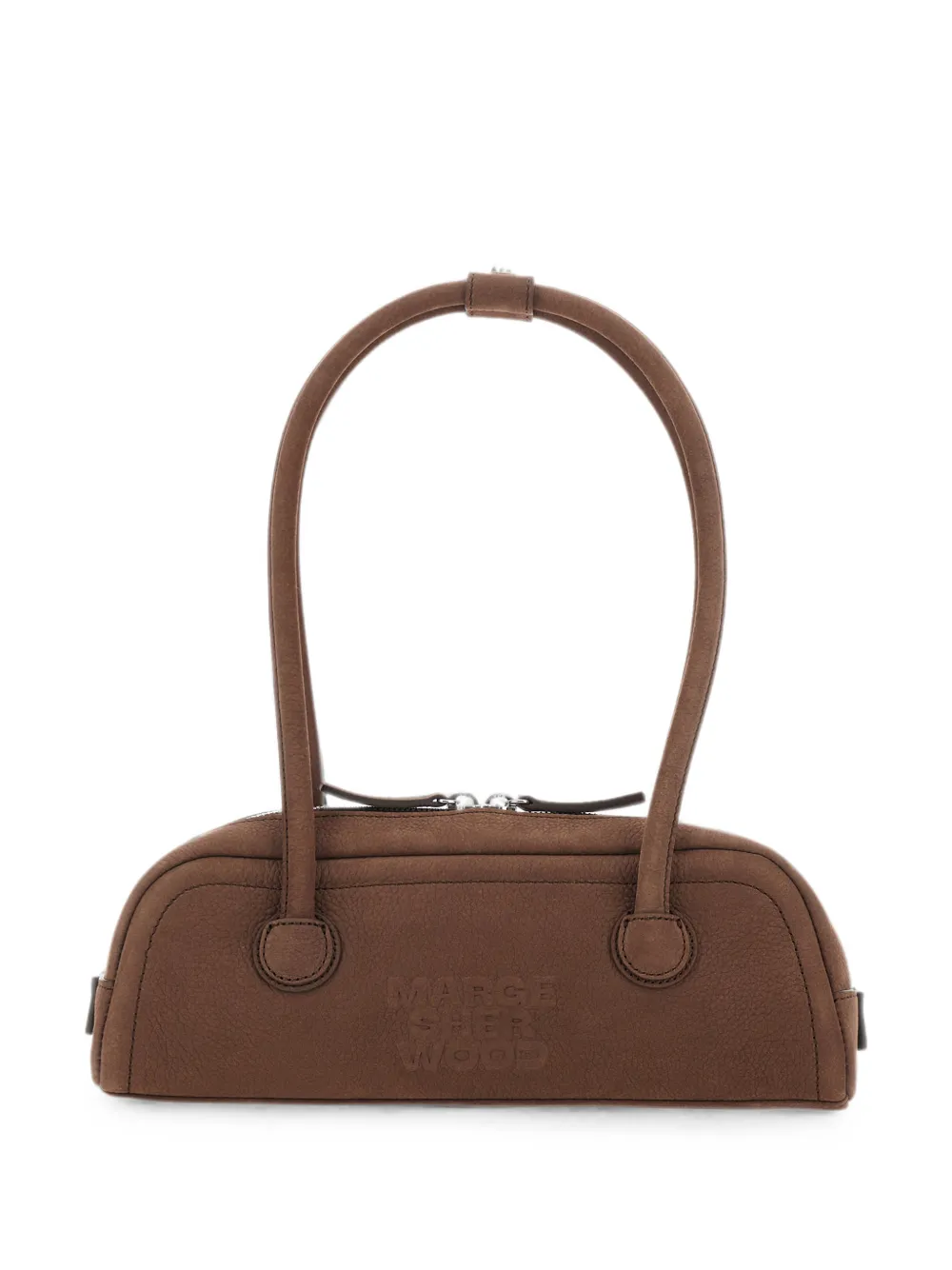 Marge Sherwood mini nubuck leather shoulder bag - Marrone