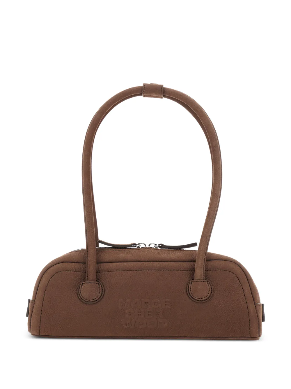 Marge Sherwood mini nubuck leather shoulder bag - Brown