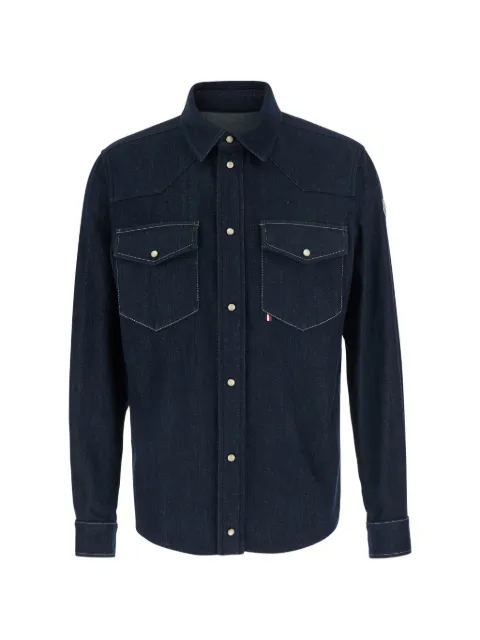 Moncler western-yoke denim shirt