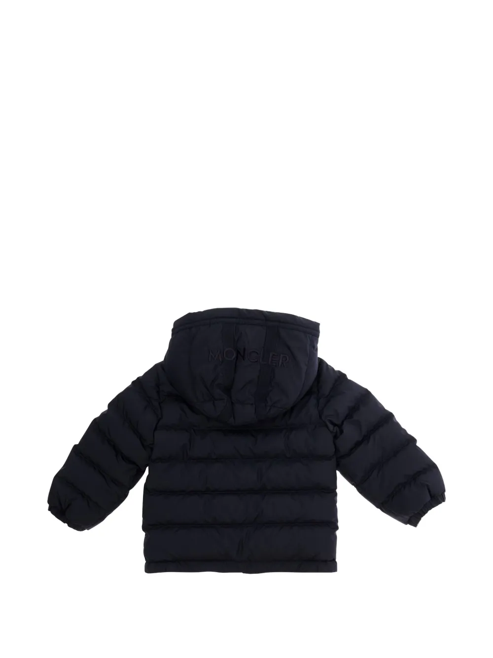 Moncler Enfant Brannock gewatteerd jack met logo-patch Blauw