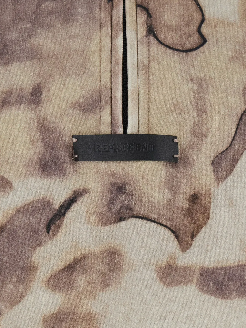 Represent Riot hoodie met rits Beige