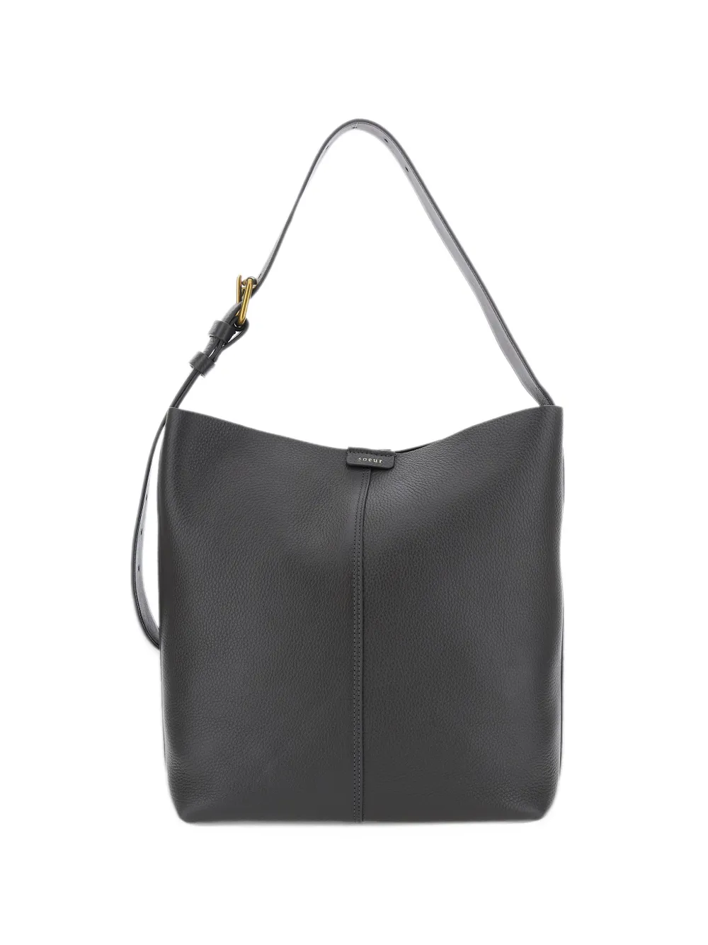Soeur Saudade grained leather shoulder bag - Nero