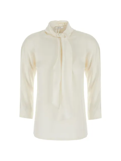 Jucca pussy-bow three-quarter sleeve blouse