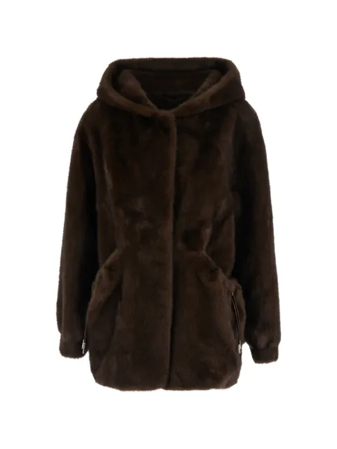 Giovanni Paris Selena hooded faux-fur coat