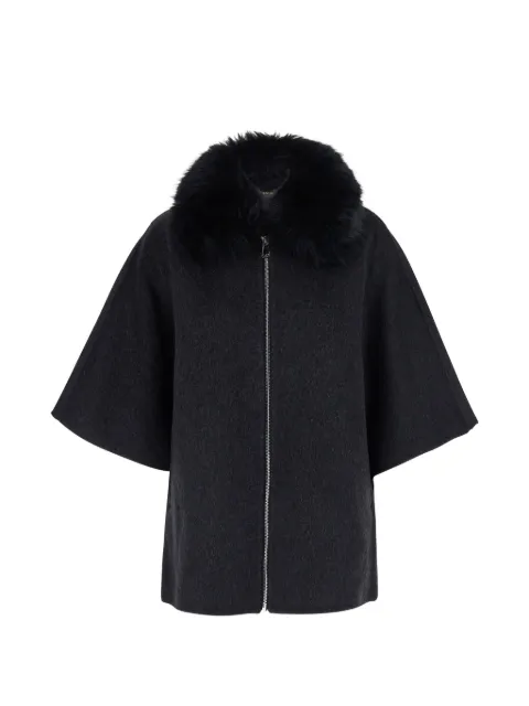 Giovanni Paris Clementine faux-fur collar cape