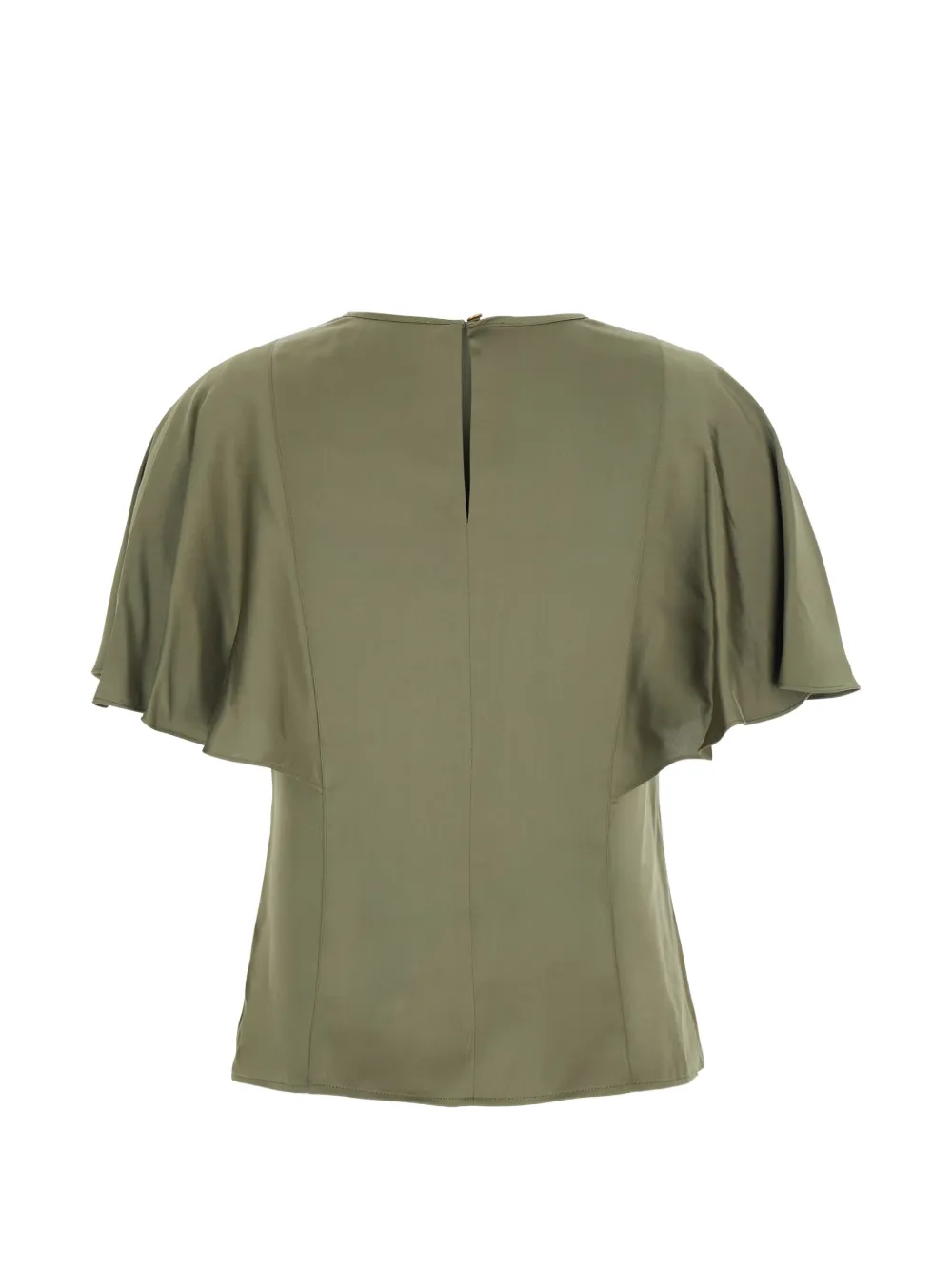 Michael Kors Satijnen blouse met cape-mouwen Groen