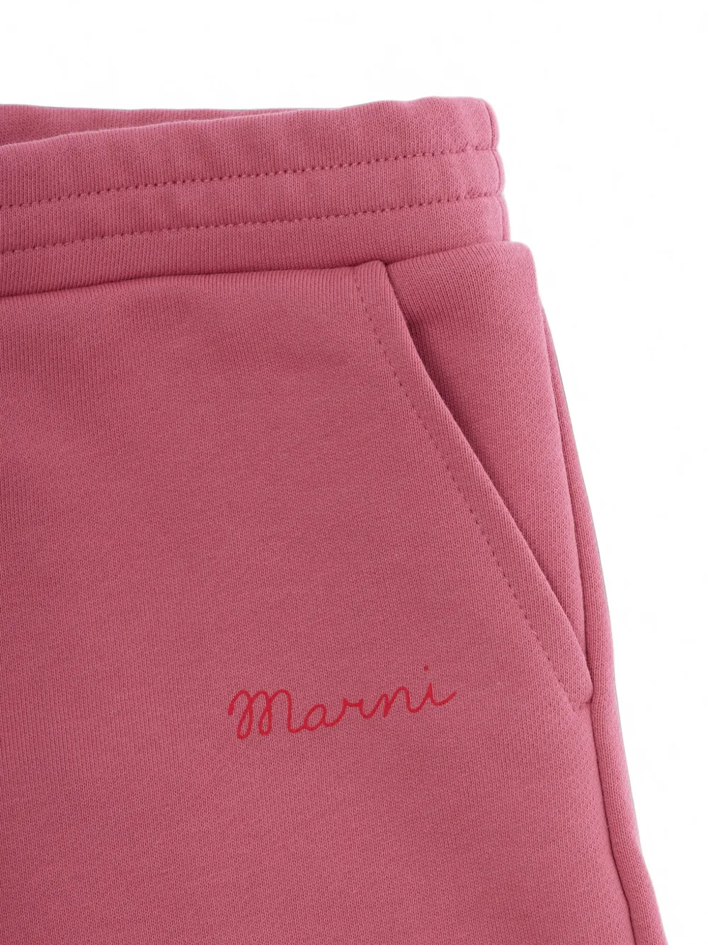 Marni Kids Broek met geborduurd logo en ruches Roze
