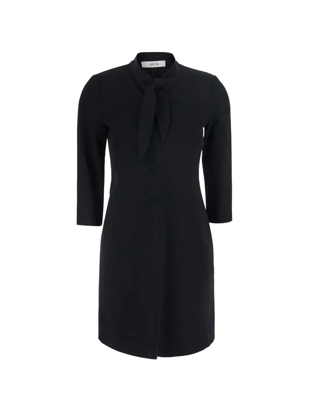 Jucca pussy-bow three-quarter sleeve mini dress - Nero