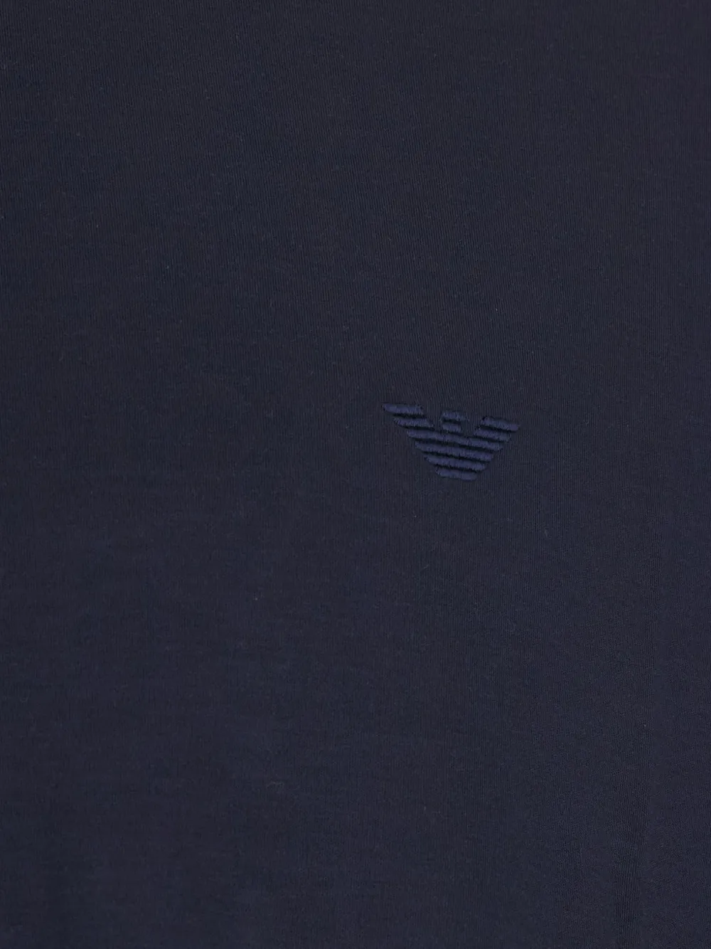 Emporio Armani Signature T-shirt met geborduurd logo en ronde hals Blauw