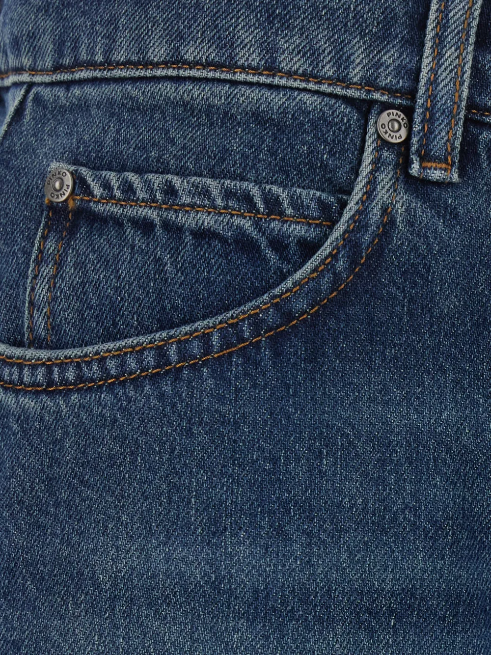 PINKO turn-up cuff Love Birds jeans Blauw