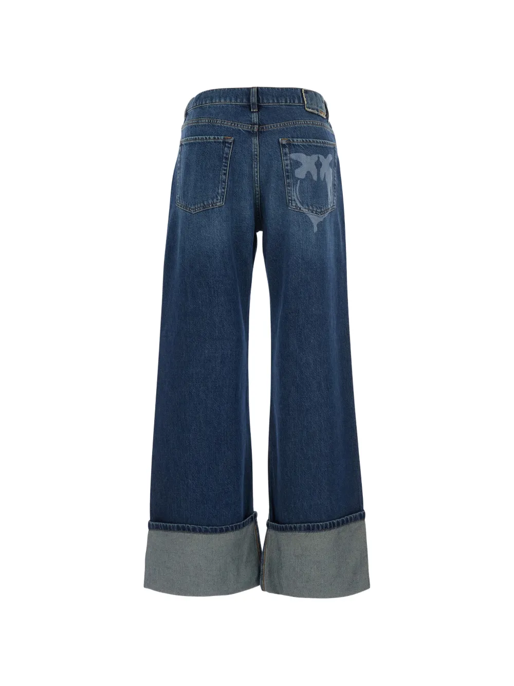 PINKO turn-up cuff Love Birds jeans Blauw