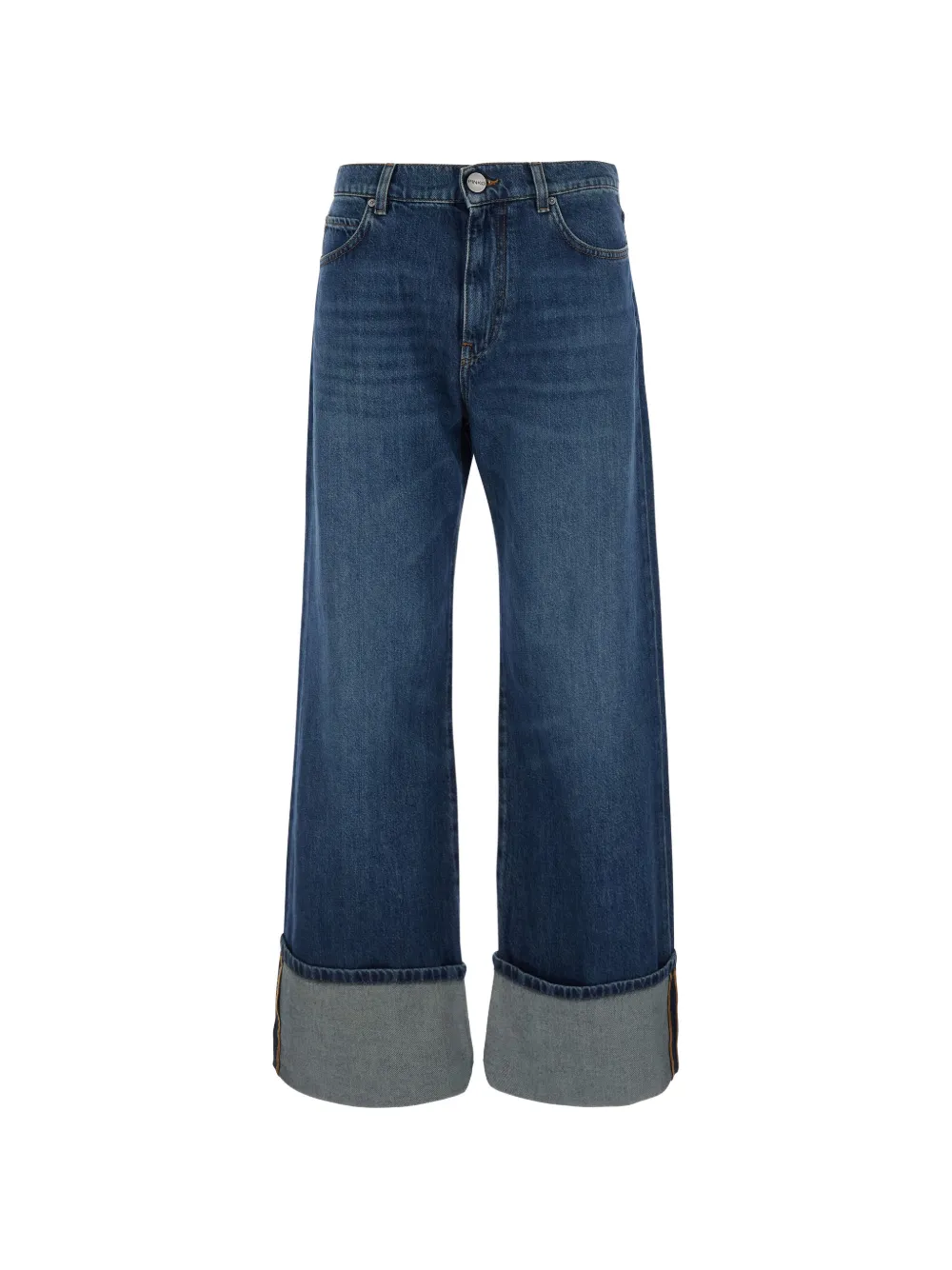 PINKO turn-up cuff Love Birds jeans - Blu