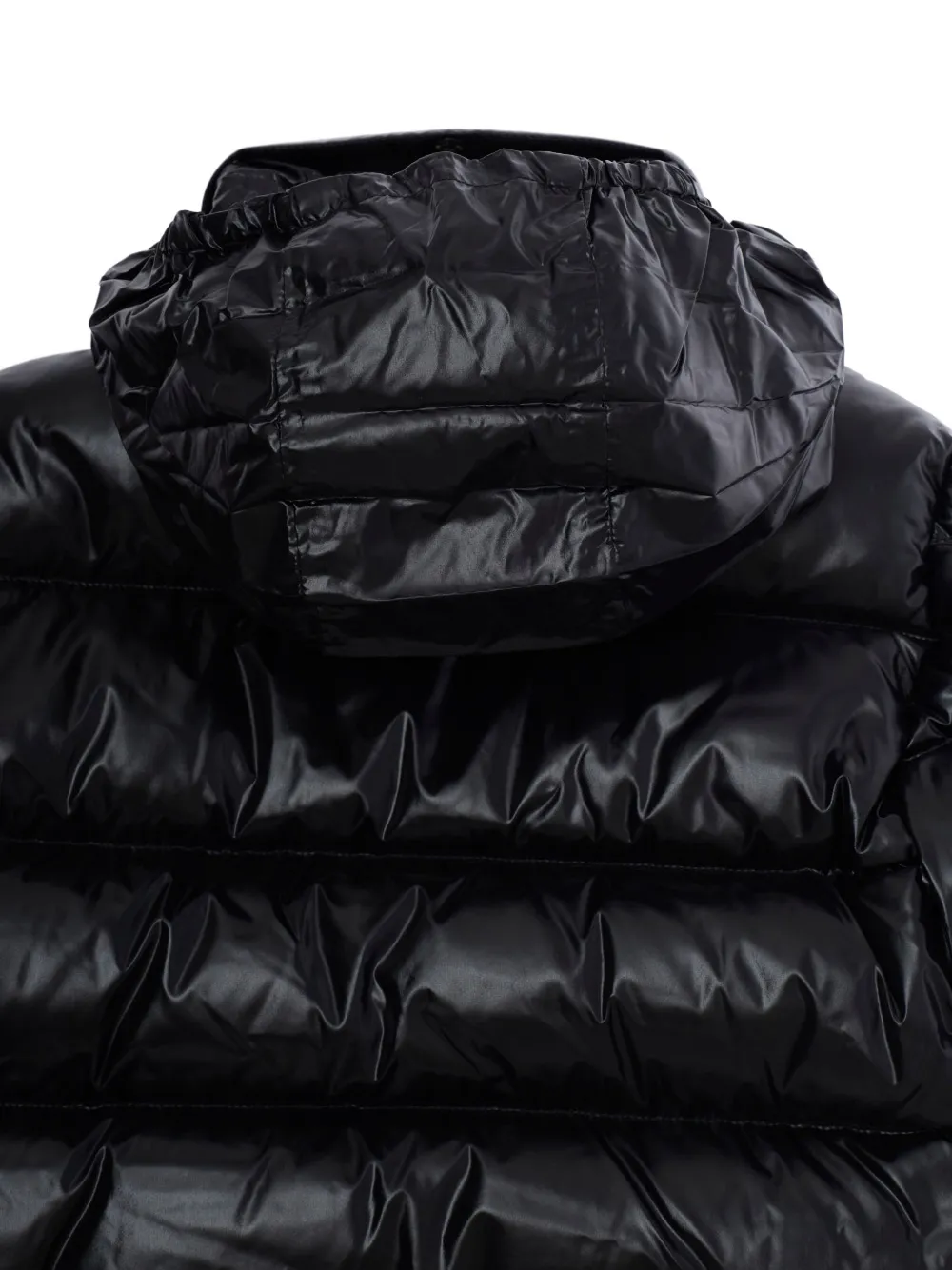 Moncler Enfant quilted hooded puffer jacket Zwart