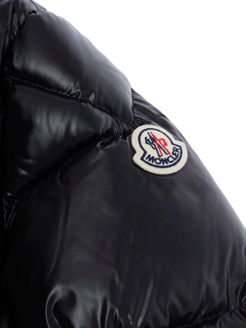 Moncler Enfant quilted hooded puffer jacket Zwart