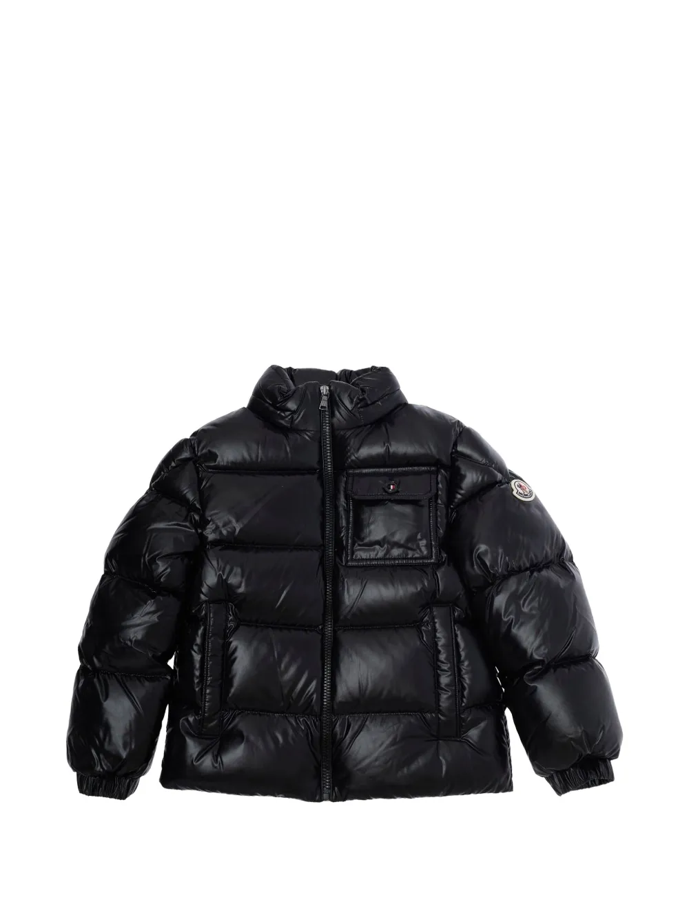 Moncler Enfant quilted hooded puffer jacket Zwart