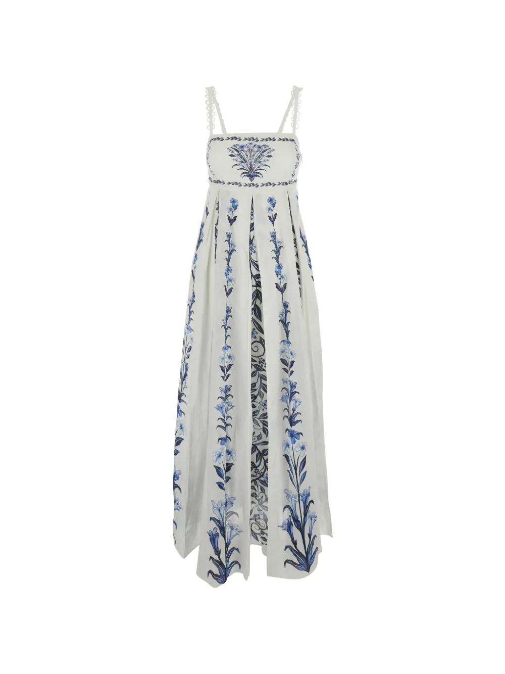 FARM Rio Flowers Arch Pleats maxi dress - Bianco