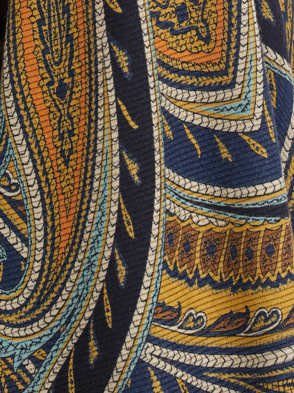 ETRO paisley-print poncho jacket Blauw