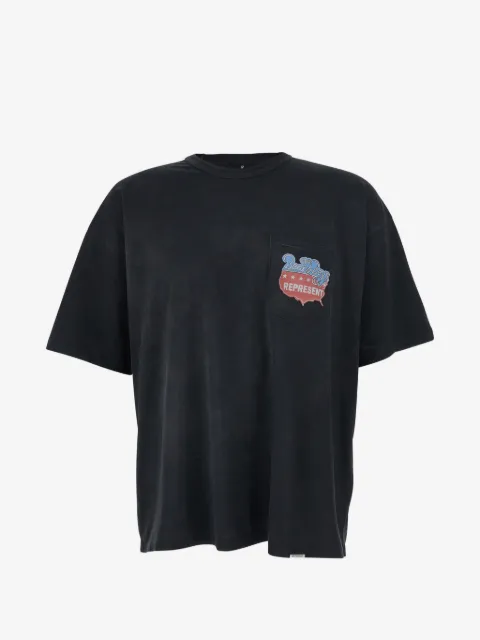 Represent graphic-print chest-pocket T-shirt