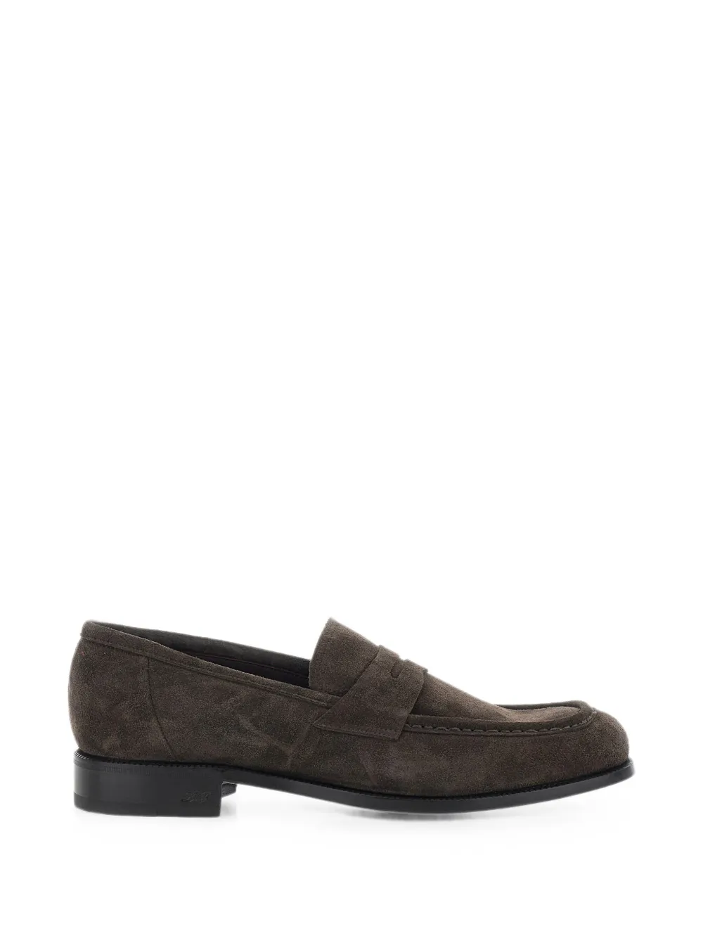 Lidfort suede almond-toe loafers - Marrone