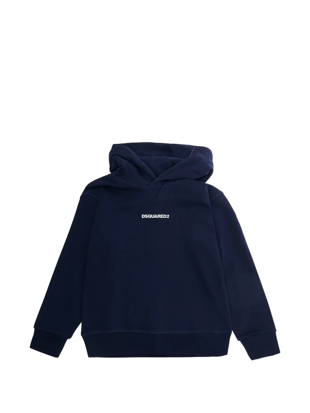 DSQUARED2 KIDS long-sleeve logo-print hoodie - Blau