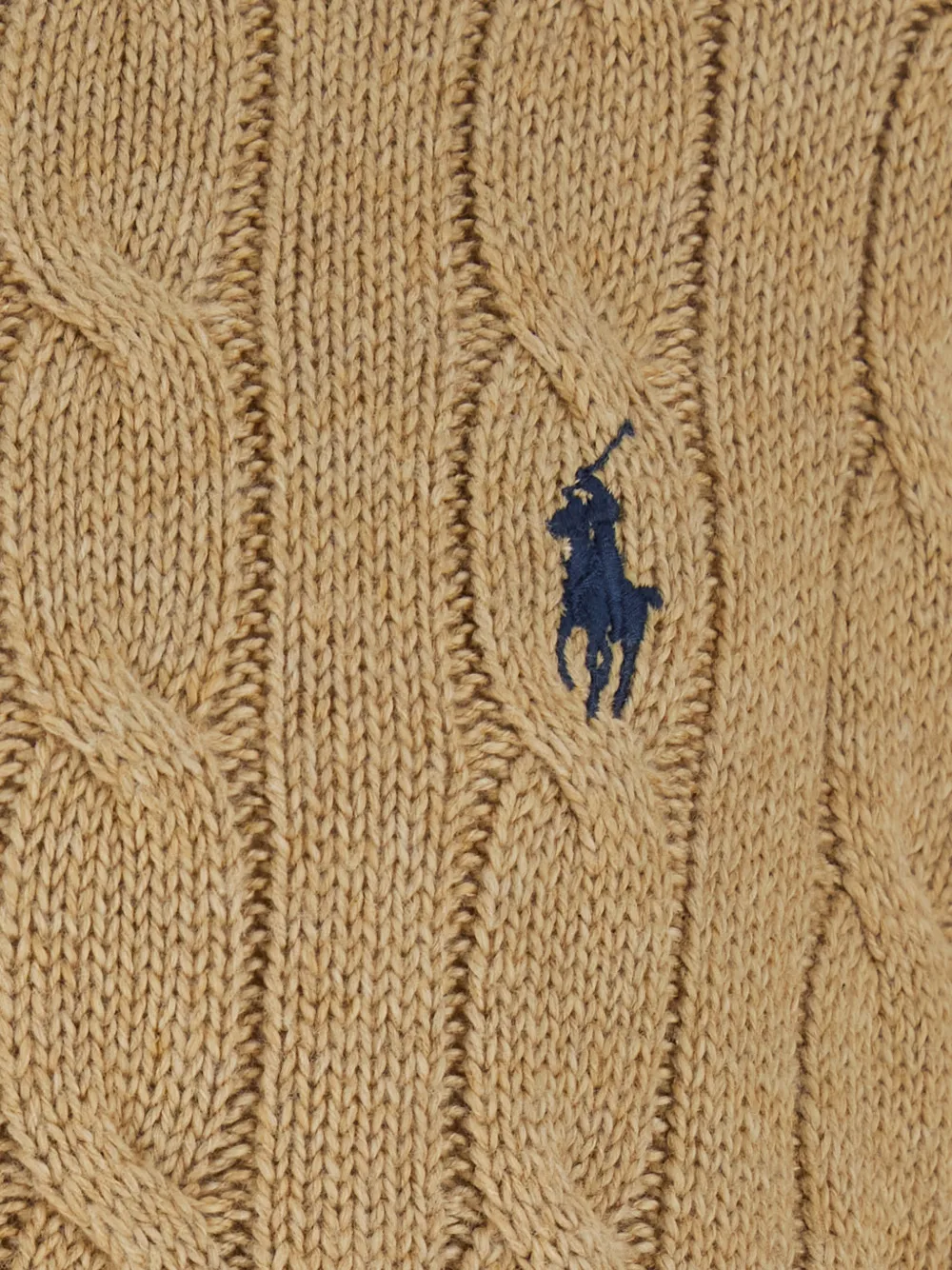 Polo Ralph Lauren Kabelgebreide hoodie met rits Beige
