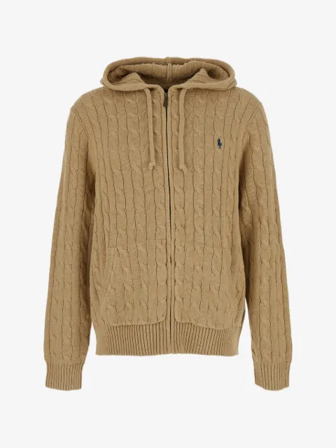 Polo Ralph Lauren cable-knit zip-up hoodie