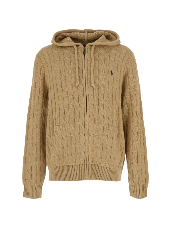 Polo Ralph Lauren ケーブルニット ジップパーカー | ニュートラル