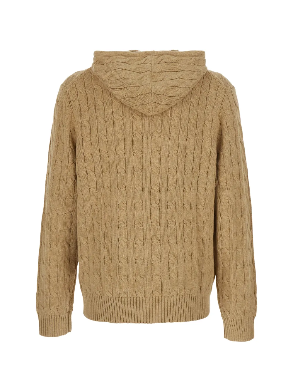 Polo Ralph Lauren Kabelgebreide hoodie met rits Beige