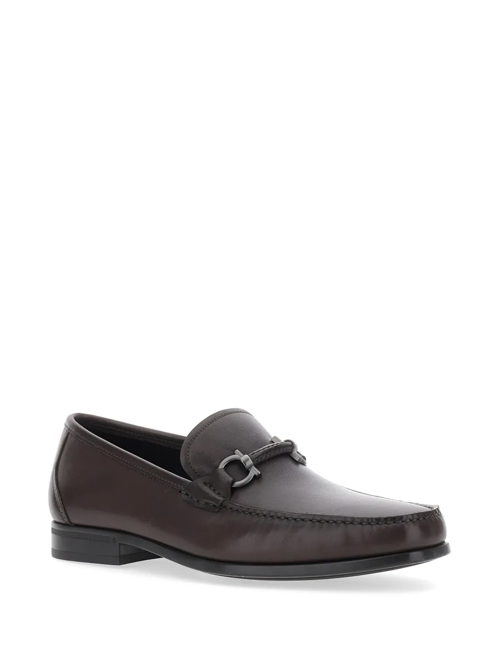 Ferragamo Gancini-plaque leather loafers Bruin