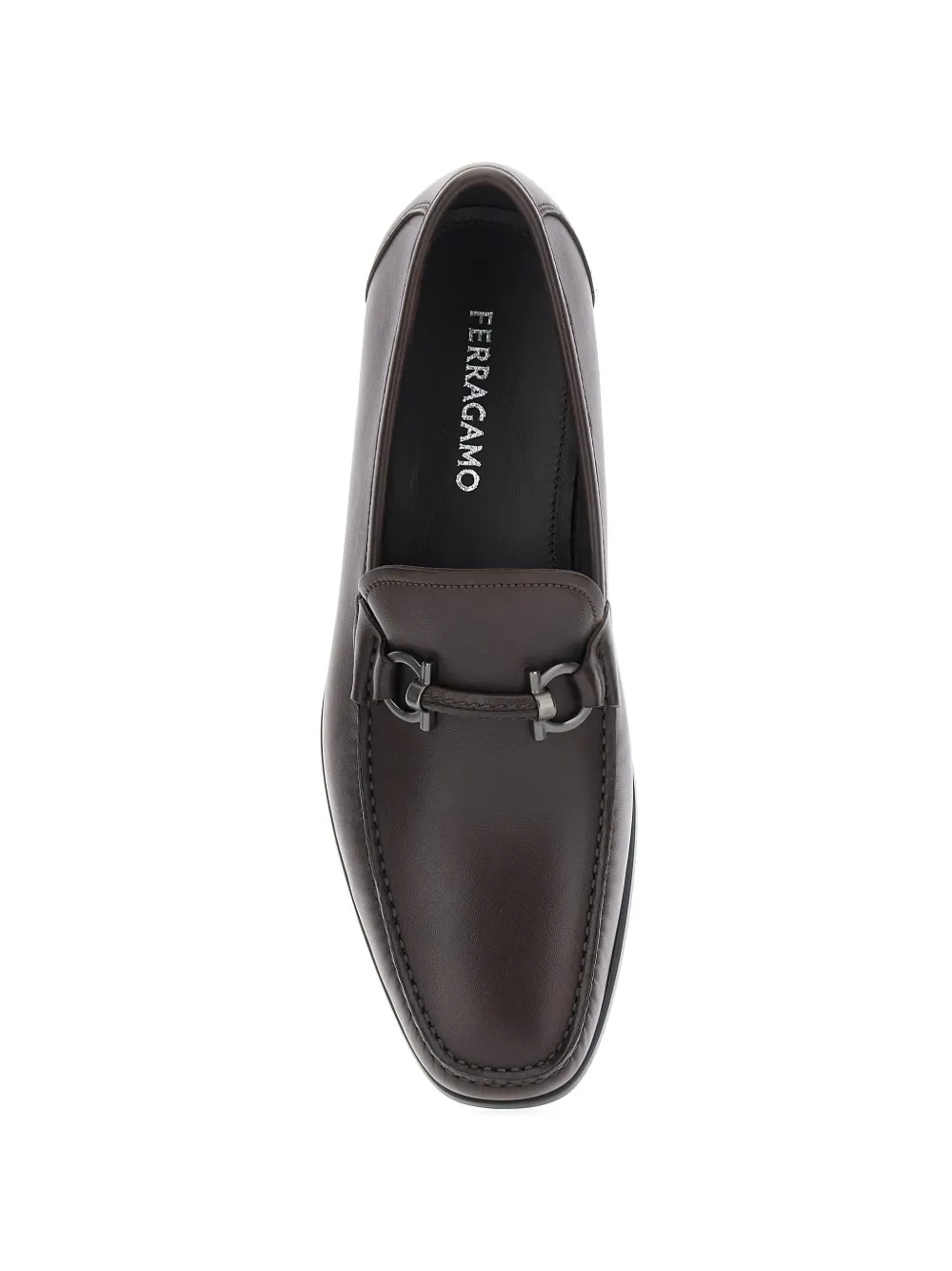 Ferragamo Gancini-plaque leather loafers Bruin