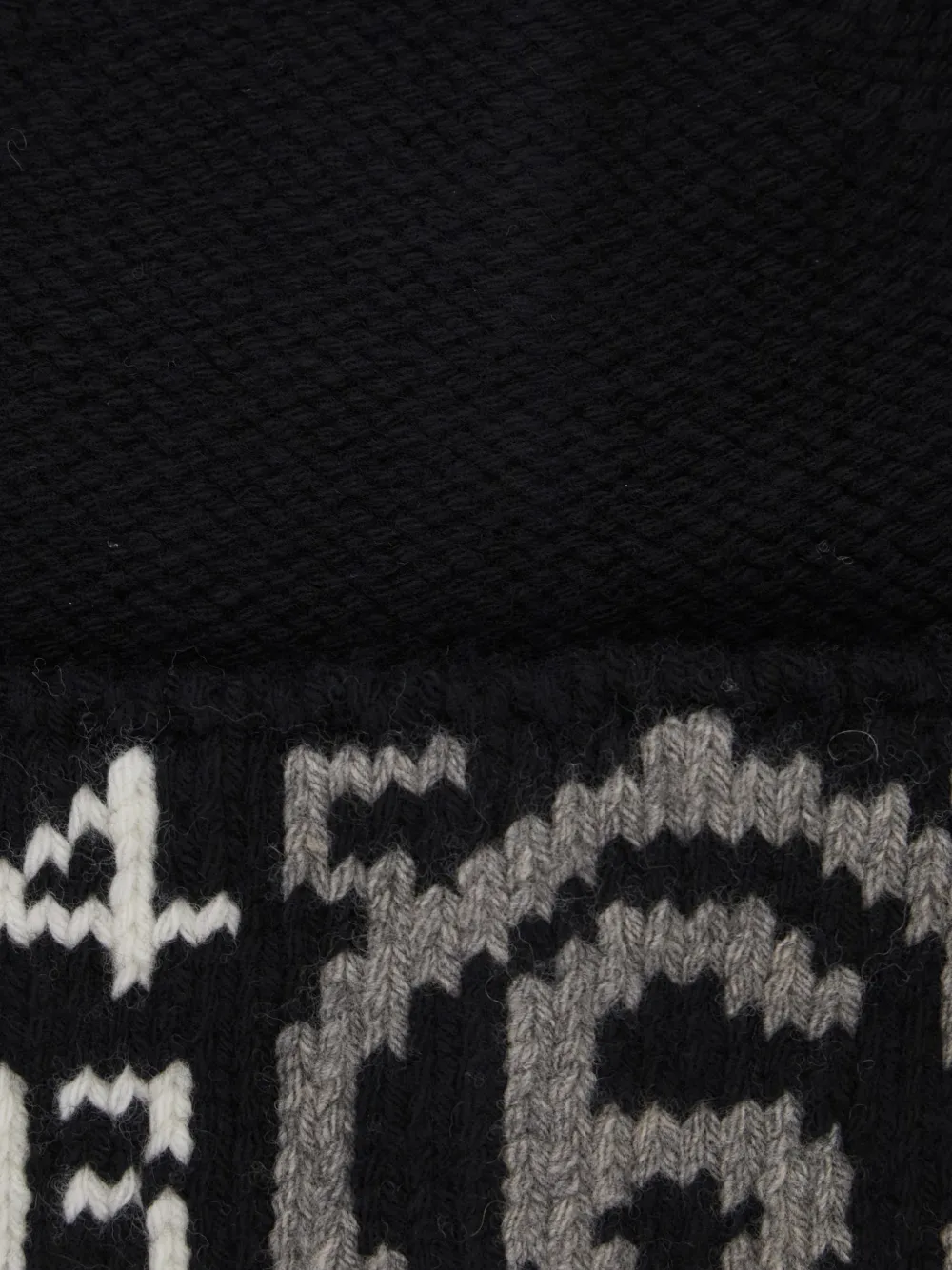 MM6 Maison Margiela Kids Intarsia muts Zwart