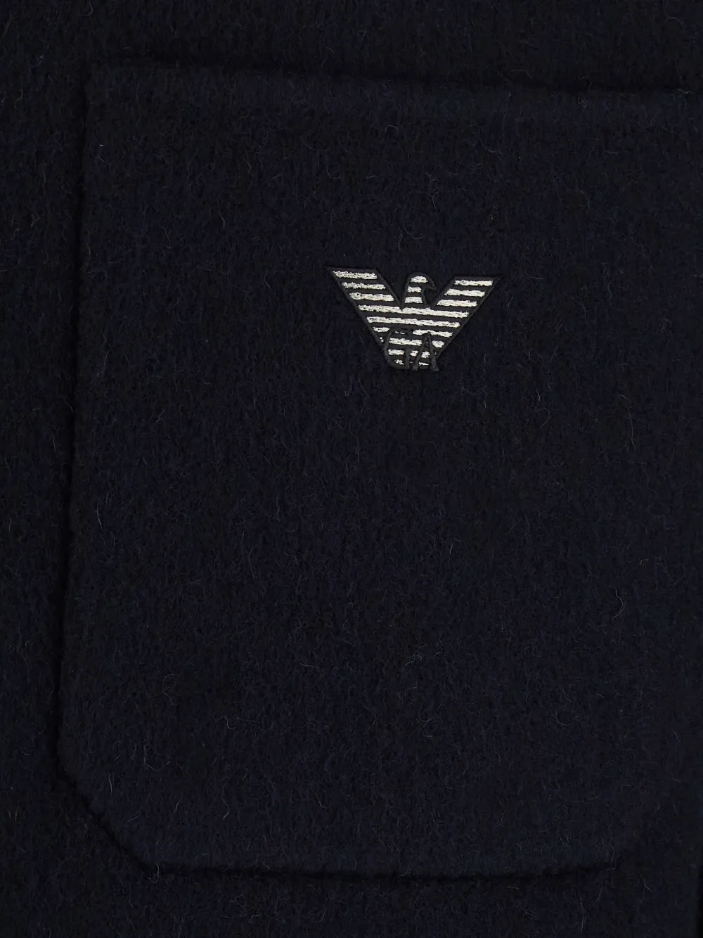 Emporio Armani Shirtjack met geborduurd logo Blauw