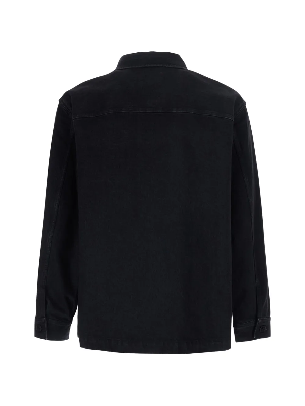 Saint Laurent Cassandre shirtjack van katoenen linnen gabardine Zwart