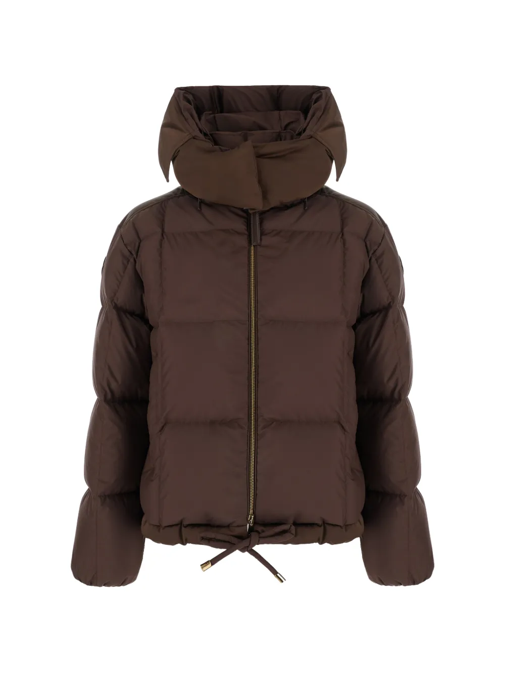 Moncler Legerete square-quilted hooded short down jacket Bruin