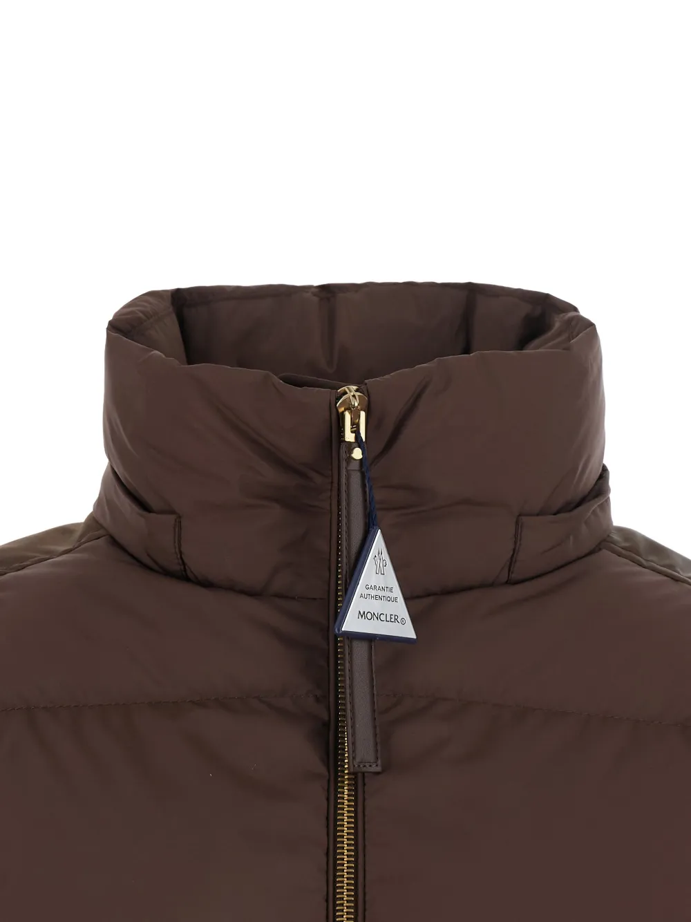 Moncler Legerete square-quilted hooded short down jacket Bruin