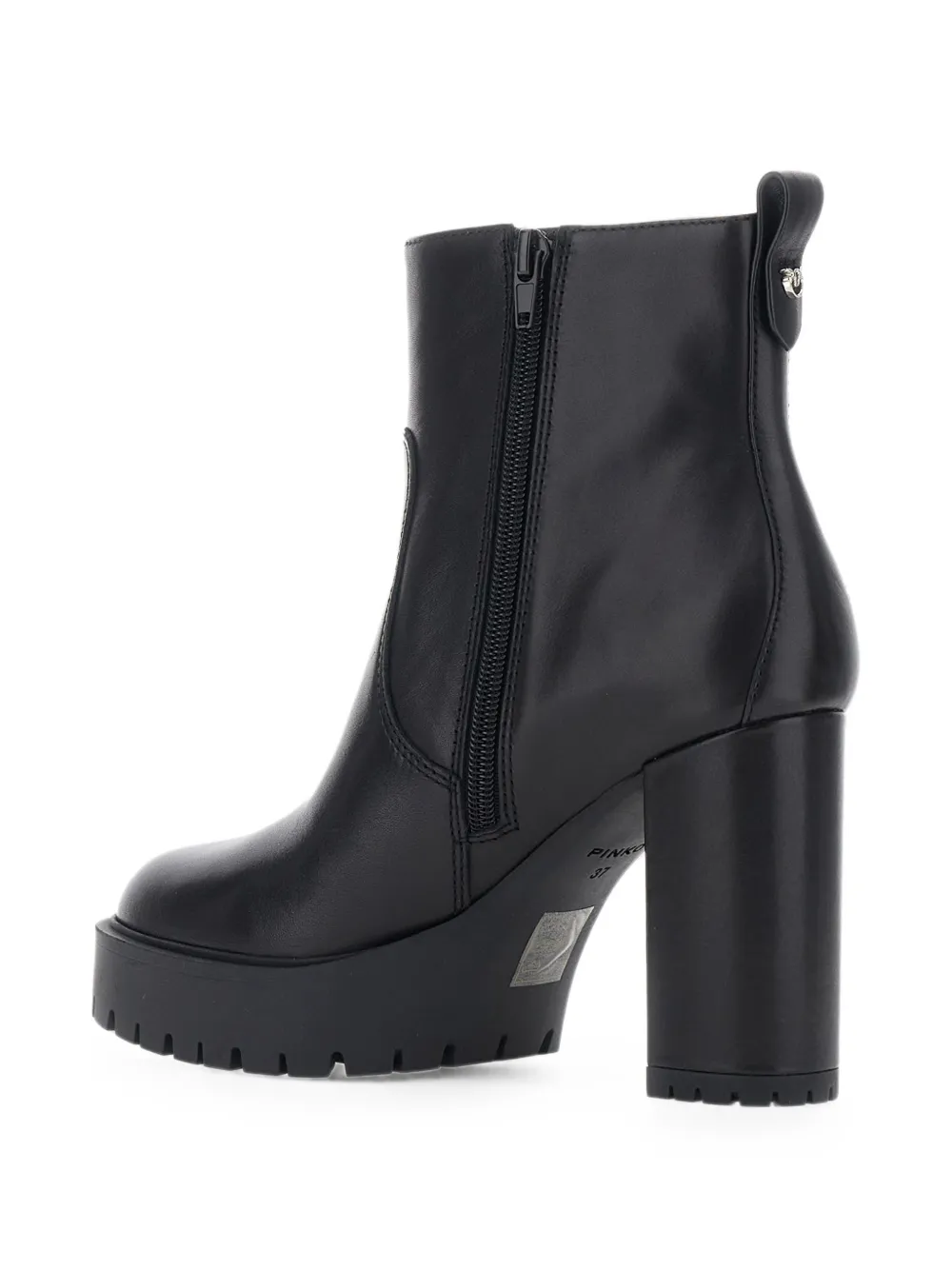 PINKO Clara platform block-heel ankle boots Zwart