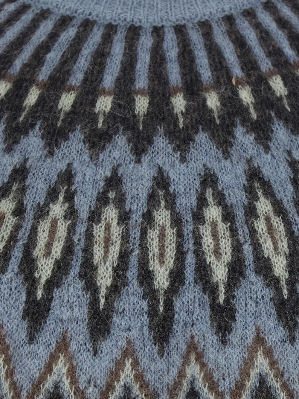 Roberto Collina Fair Isle gebreide trui Grijs