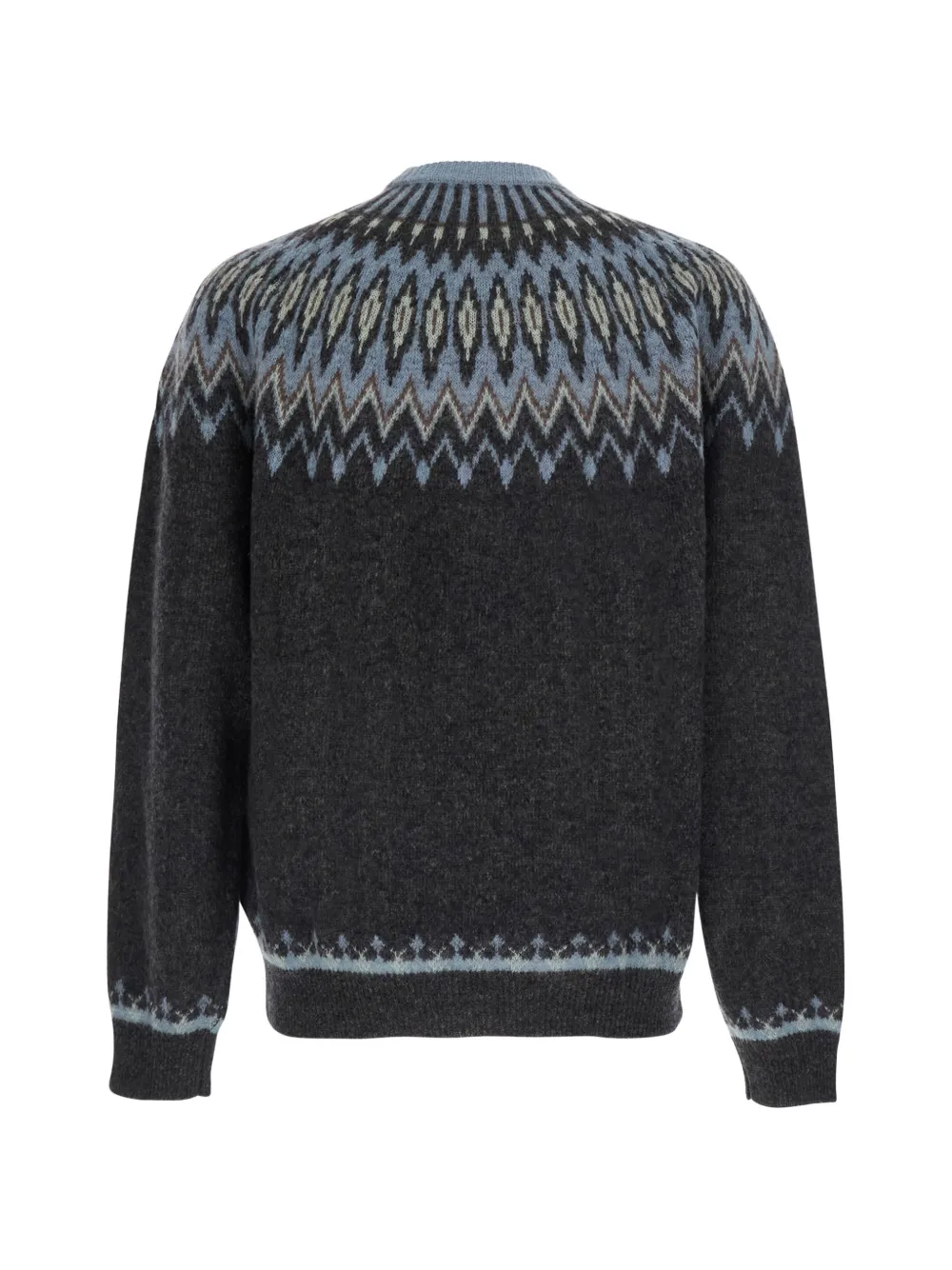 Roberto Collina Fair Isle gebreide trui Grijs