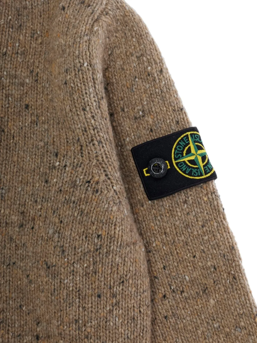 Stone Island Junior Trui met logopatch Beige
