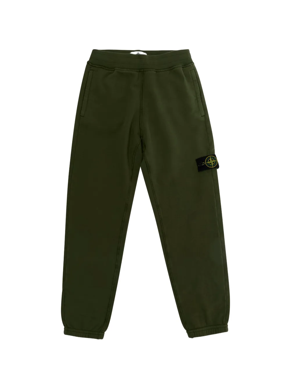 Stone Island Junior logo-patch track pants - Verde