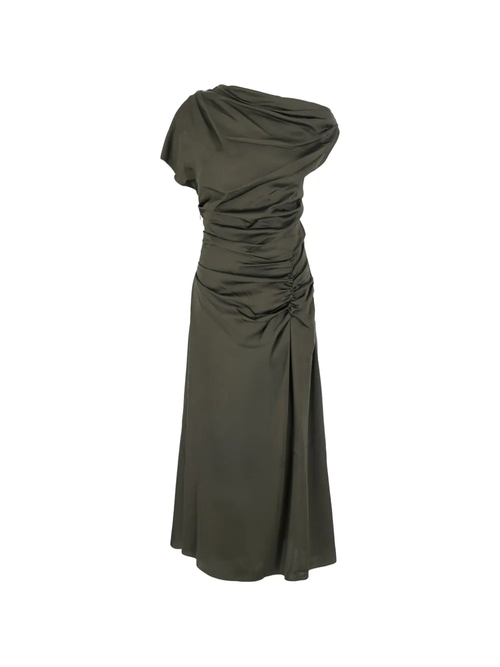 Simkhai draped ruched midi dress - Verde